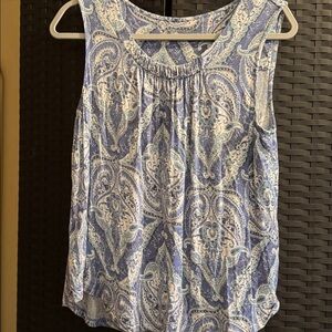 croft & barrow Blue Paisley Sleeveless Tank